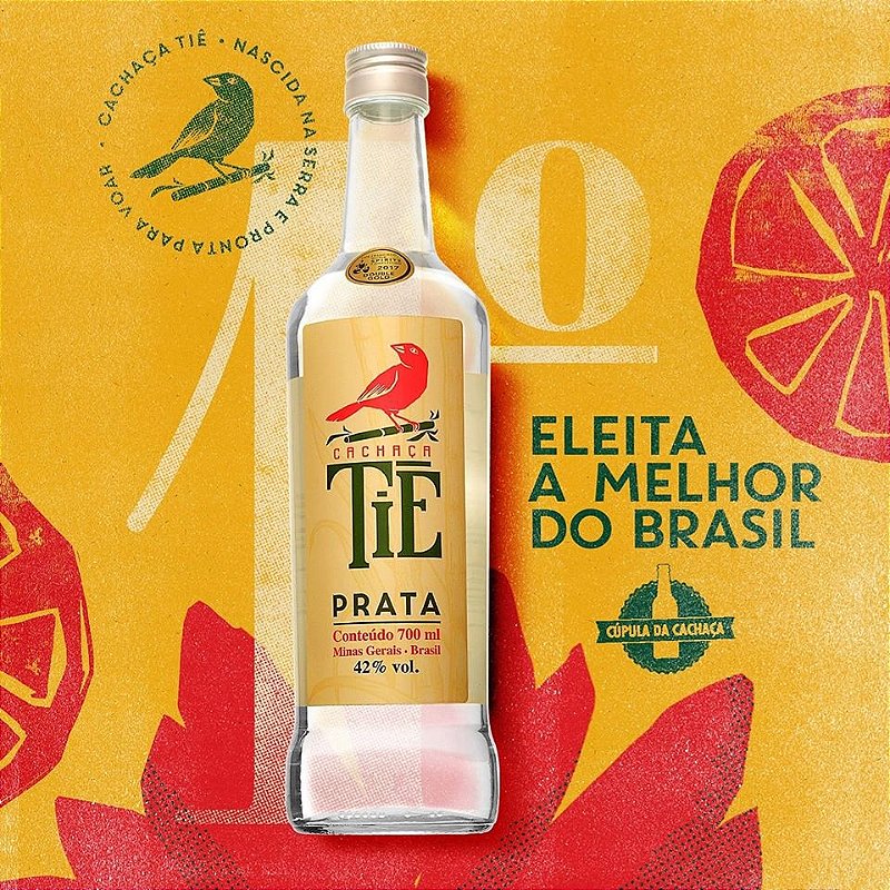 Cachaça Tiê Prata 700ml