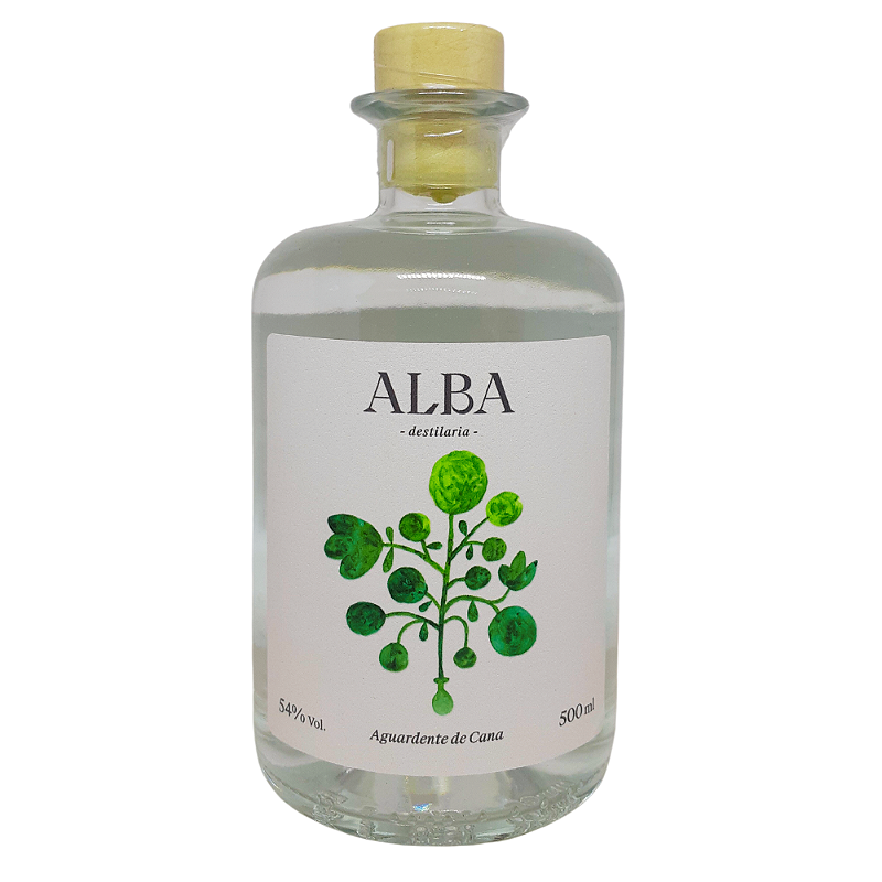 Aguardente de Cana Branca Alba - Safra 2022 - 54% - 500ml