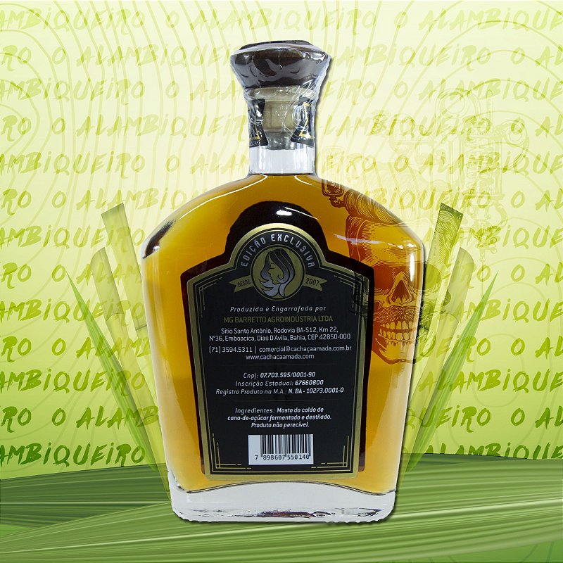 Cachaça Amada Carvalho 12 Anos 750ml