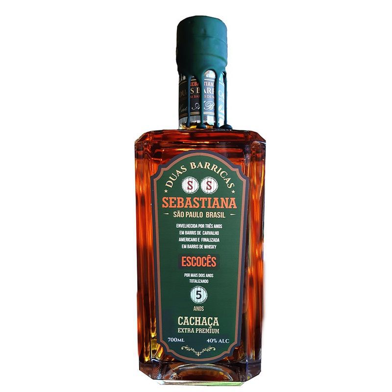 Cachaça Sebastiana Duas Barricas Escocês 700ml