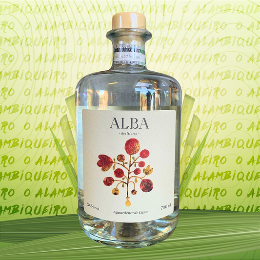 Aguardente de Cana Vermelha Alba - Safra 2023 - 54% - 700ml