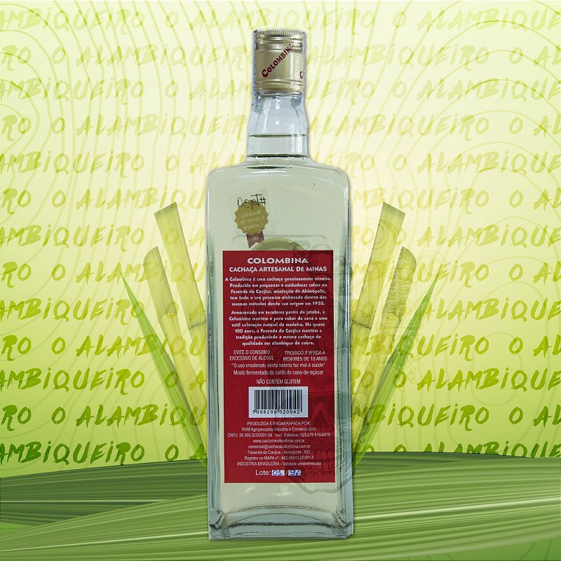 Cachaça Colombina Jatobá 10 anos 700ml