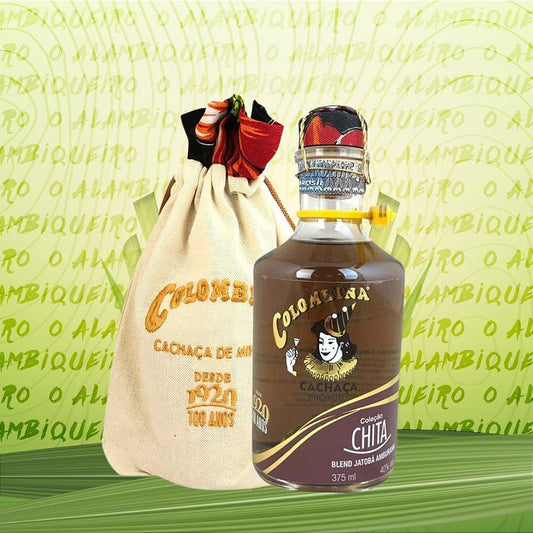 Cachaça Colombina Chita Blend Amburana e Jatobá 100 Anos 375ml