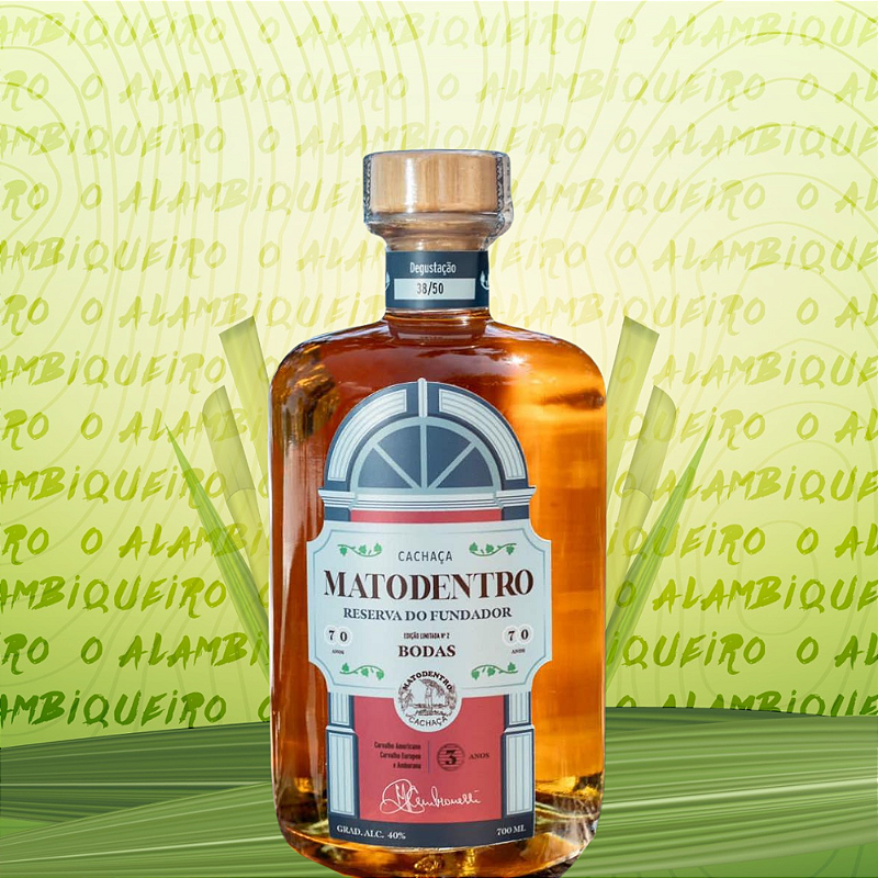 Cachaça Mato Dentro Reserva do Fundador  - Edição Bodas 700ml